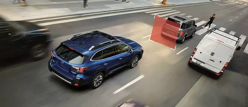 Pre-collision braking system of the Outback