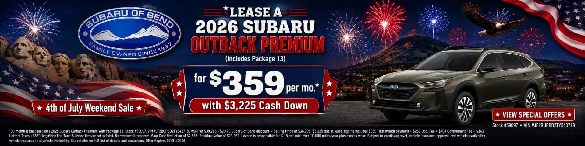 Subaru Lease 4th of July