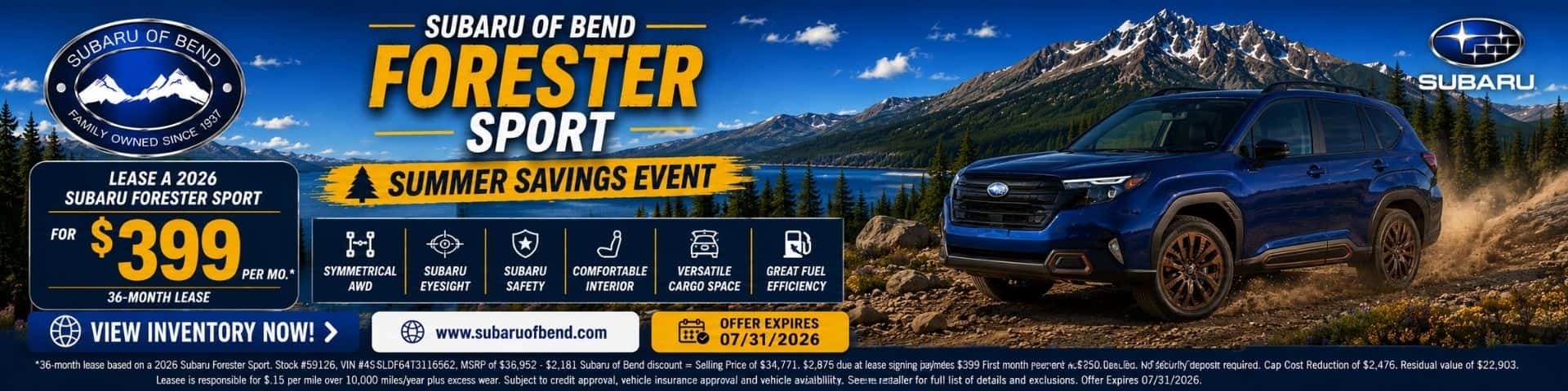 Forester Lease July 27