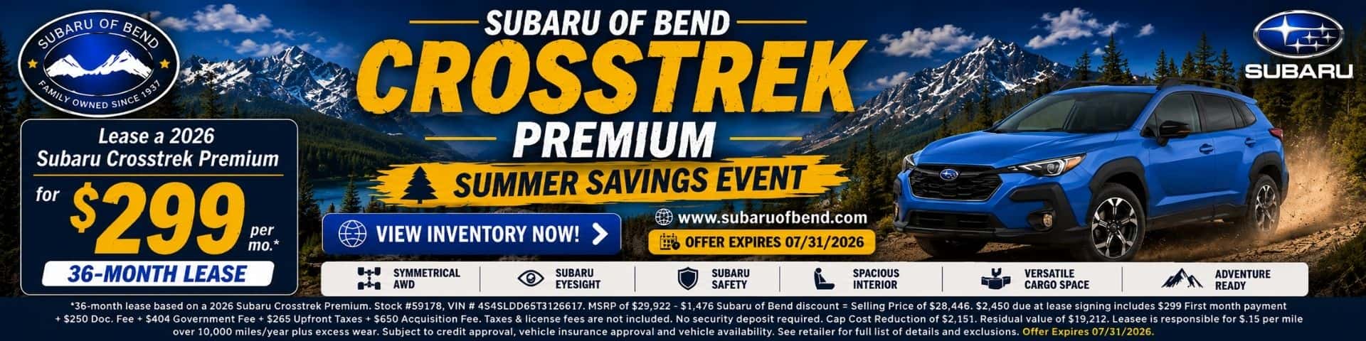 Crosstrek Lease 07-19