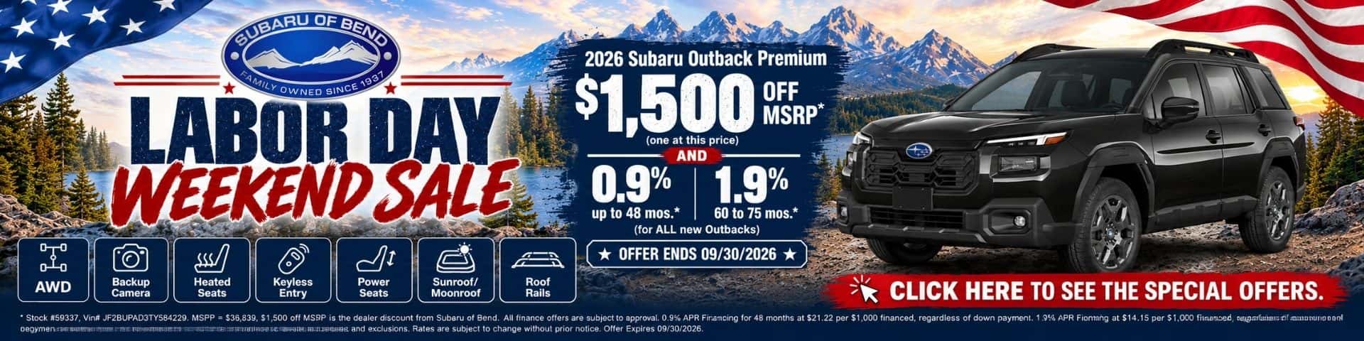 2026 Outback Retail Labor Day