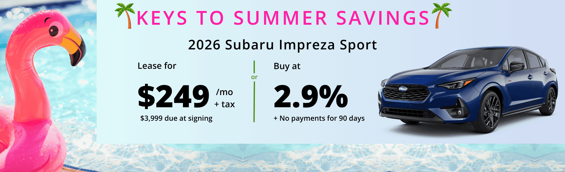2026 Subaru Impreza Sport Lease and APR