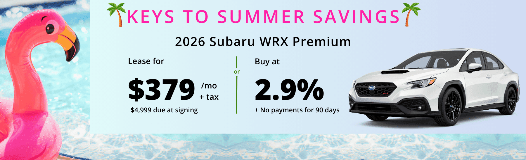 2026 Subaru WRX Premium Lease and APR
