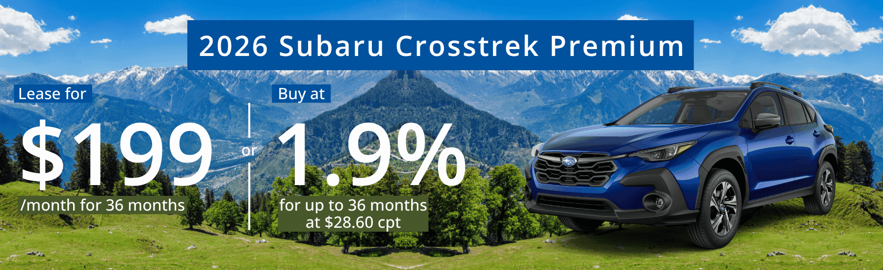 September 2026 Subaru Crosstrek Special