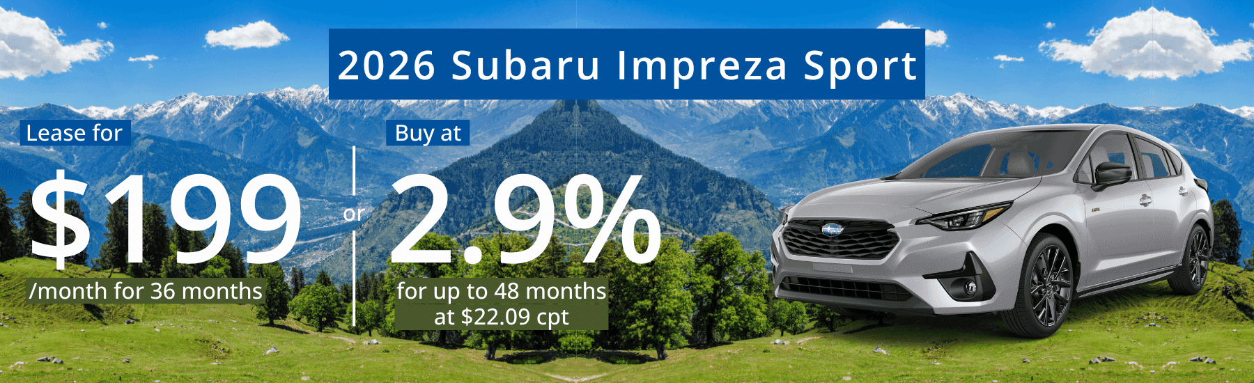 September 2026 Subaru Impreza Special
