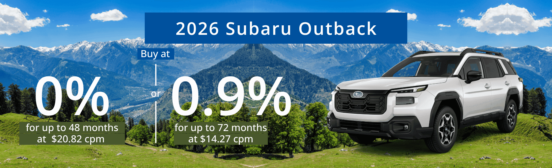 September 2026 Subaru Outback Purchase Special