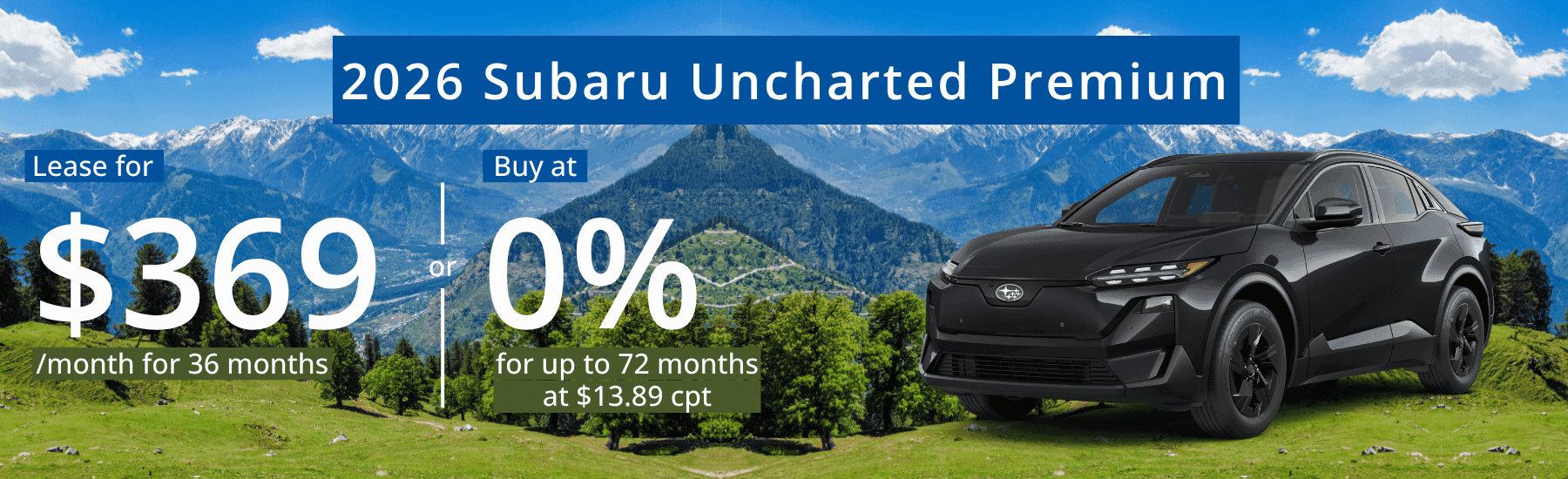 September 2026 Subaru Uncharted Special