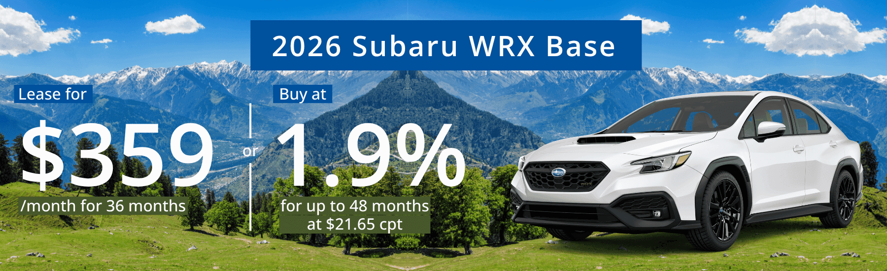 September 2026 Subaru WRX Special