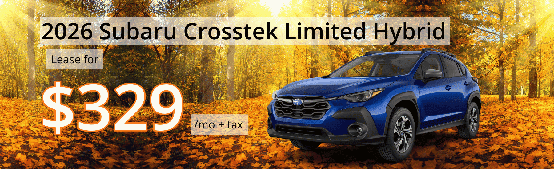 2026 Subaru Crosstrek Hybrid October Lease Special