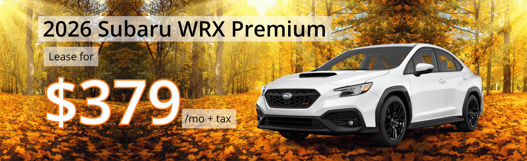 2026 Subaru WRX October Lease Special