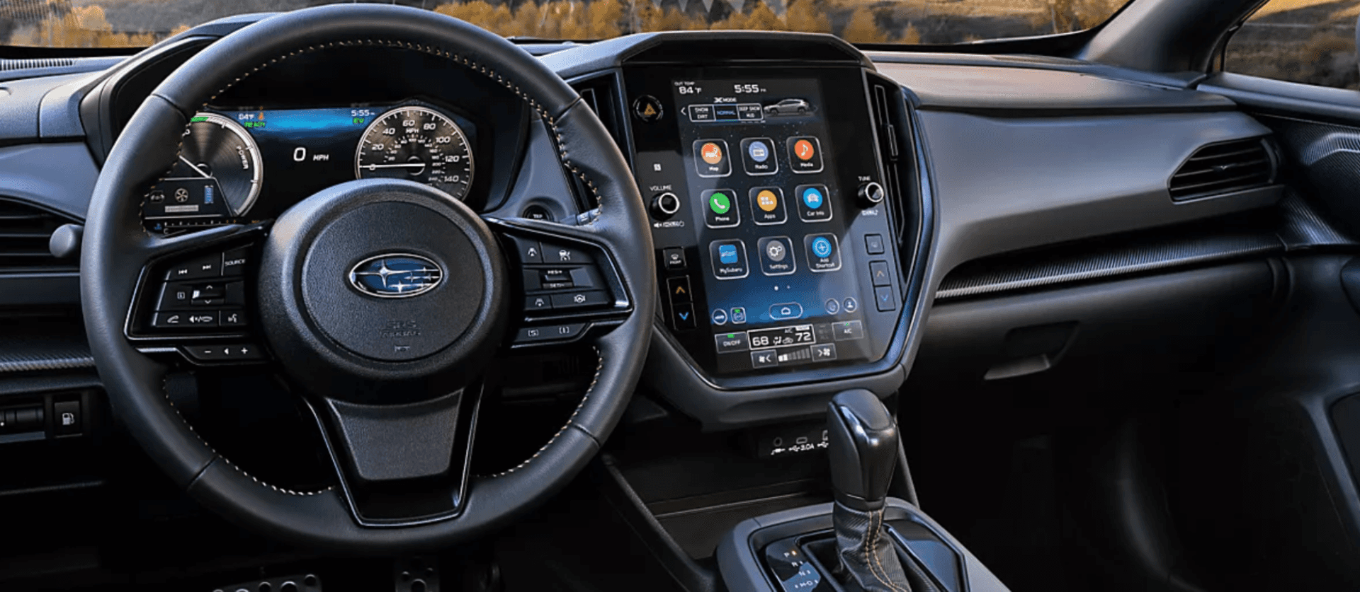 Interior of the 2026 Subaru Crosstrek Hybrid for sale in Las Vegas at Findlay Subaru of Las Vegas