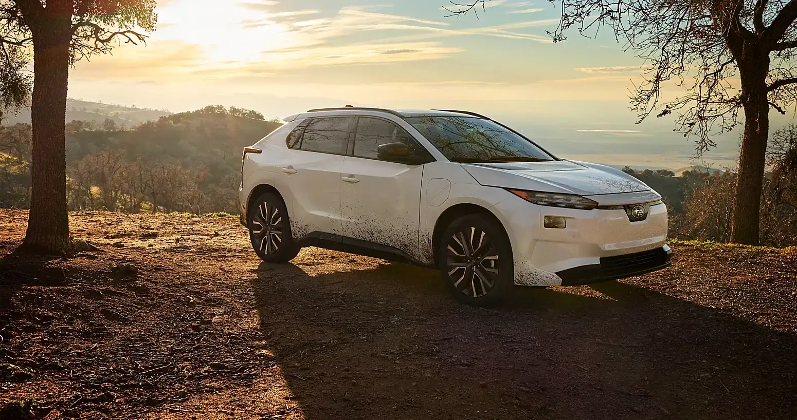 The 2026 Subaru Solterra — Subaru's first EV, dual-motor AWD, 288-mile EPA range, X-Mode standard