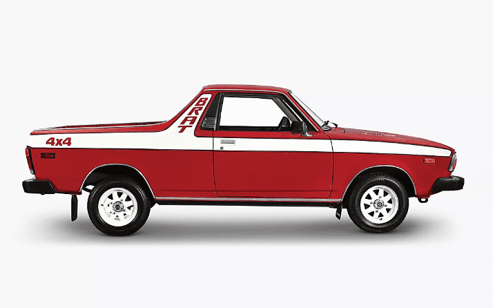 Classic Subaru showcasing early Subaru manufacturing design