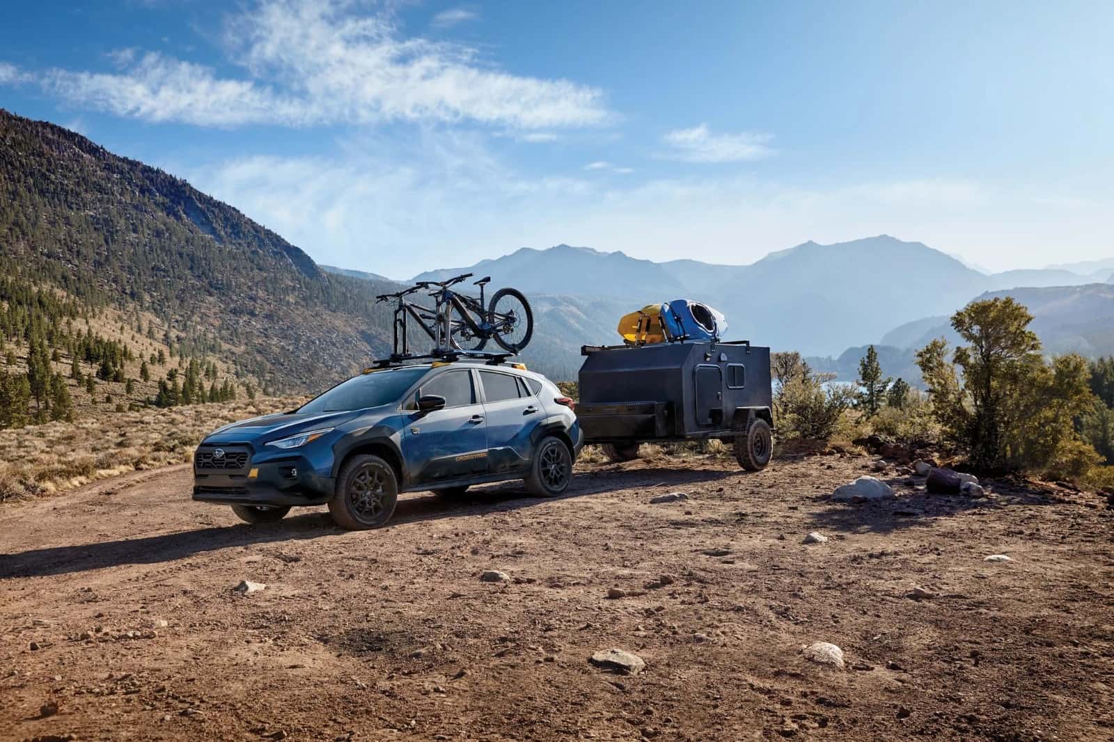 A Subaru on Las Vegas desert terrain — the high-heat operating environment that accelerates CVT fluid breakdown