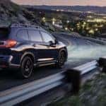 2023 Subaru Ascent black back side view at night