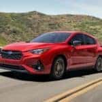 Front Diagonal View of Red 2024 Subaru Impreza RS