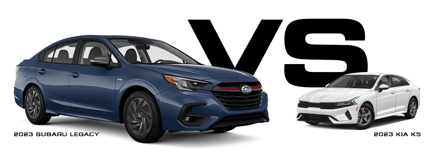 2023 Subaru Legacy versus Kia K5