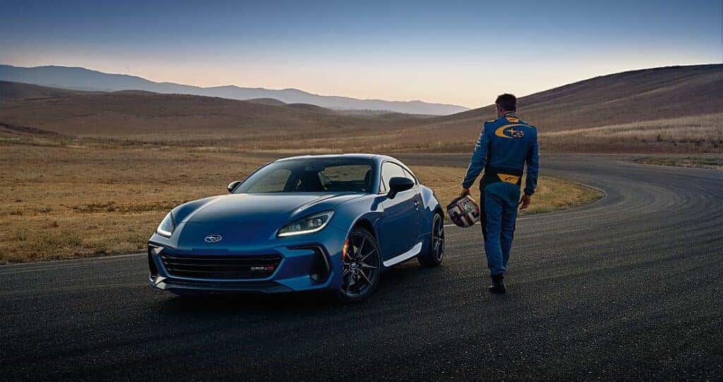 2024 Subaru BRZ Front View with Race Car Driver