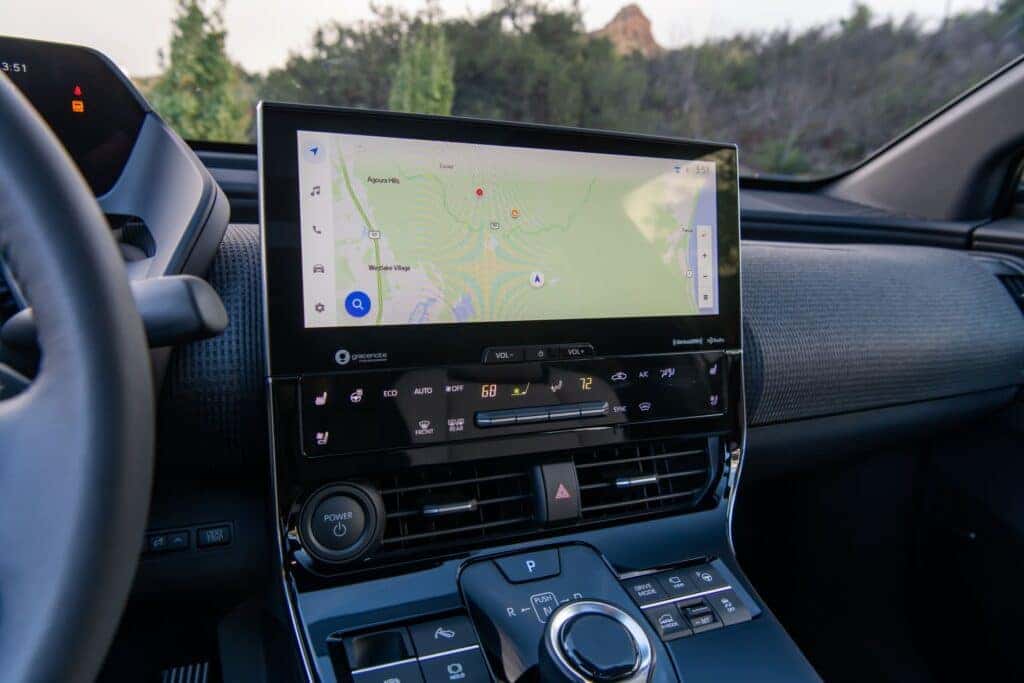 The Subaru Solterra Infotainment Center With Hands-Free Navigation