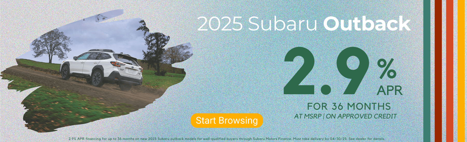 2.9% APR 2025 Subaru Outback
