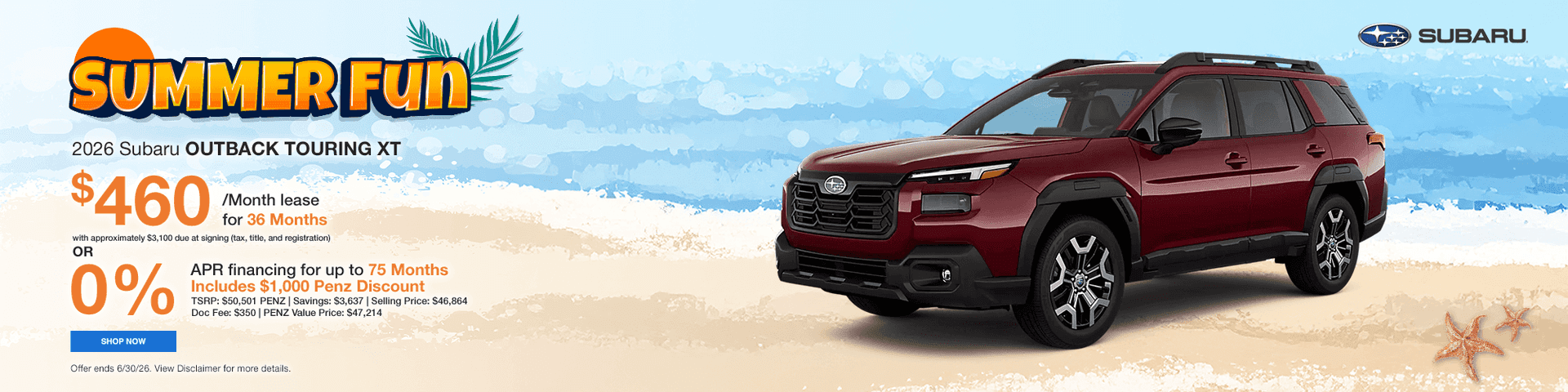 2026 Subaru Outback Touring XT