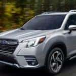Front View of Silver 2022 Subaru Forester