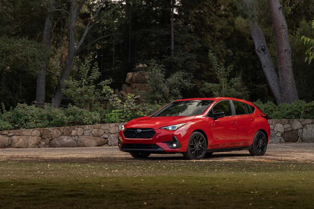 2024 Subaru Impreza Red Parked