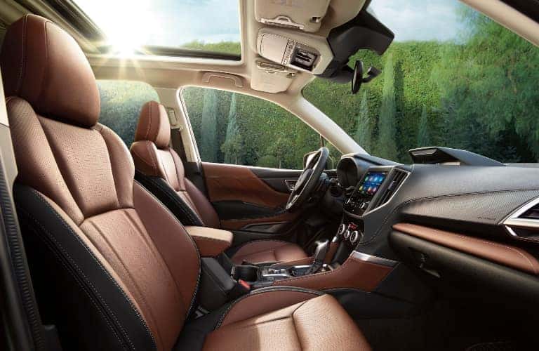 2023 Subaru Forester Touring Brown Leather Front Seating and Interior