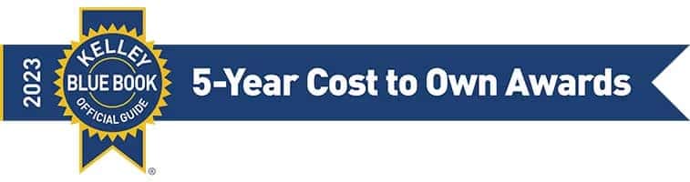 5-year-cost-to-own Award from KBB logo