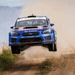 The driver Brandon Semenuk and co-driver Keaton Williams, the 2023 Subaru Motorsports USA team have two of the best in the ARA series. Here their Impreza catches air.