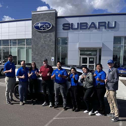 Burley Drivers Mike & Jennifer with their Ice Silver Metallic 2024 Subaru Crosstrek Sport
