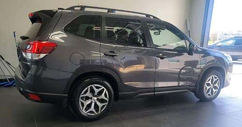 Sarah of Elko Nevada's Magnetite Gray Metallic 2024 Subaru Forester Premium, courtesy of Michaela & Twin Falls Subaru