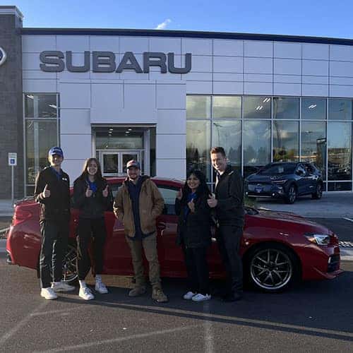 Colten from Hagerman, Idaho with his Pure Red 2017 Subaru STI Limited - assisted by Christina