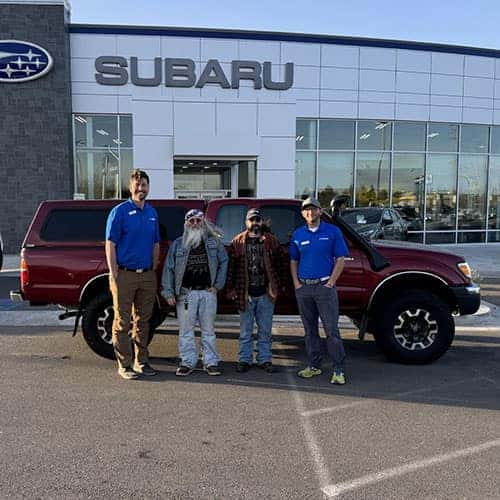Kaden with his Happy Driver, Sam & his new Sunfire Red Pearl 1998 Toyota Tacoma XTRACAB