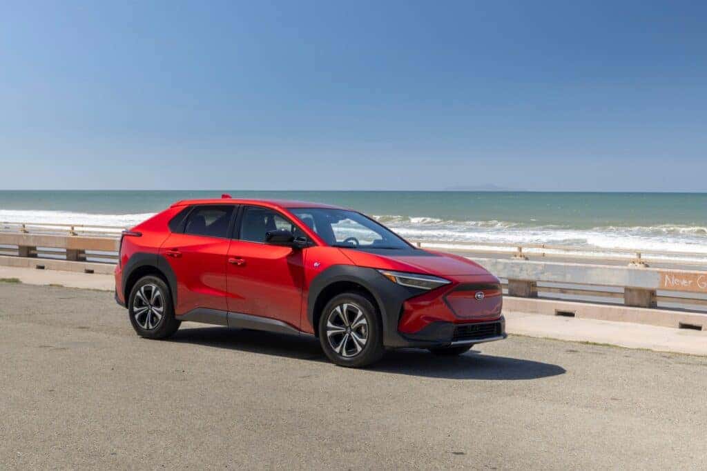 The Gorgeous 2023 Subaru Solterra, Parked Near A Serene Beach