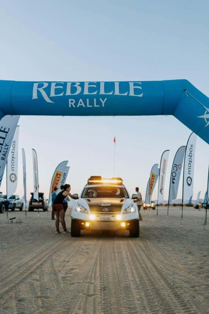 The Winning Subaru Outback Under The Enchanting Rebelle Rally Arch