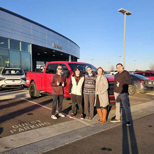 Jessica & Keri from Shoshone, Idaho with their Race Red 2017 Ford F150 Lariat in front of Twin Falls Subaru