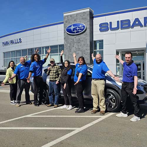 Leon, from Wendell, Idaho, with his Ice Silver Metallic 2025 Subaru Crosstrek Premium - assisted by Purchase Advisor Ellis LeDuff from Twin Falls, Idaho's Twin Falls Subaru.