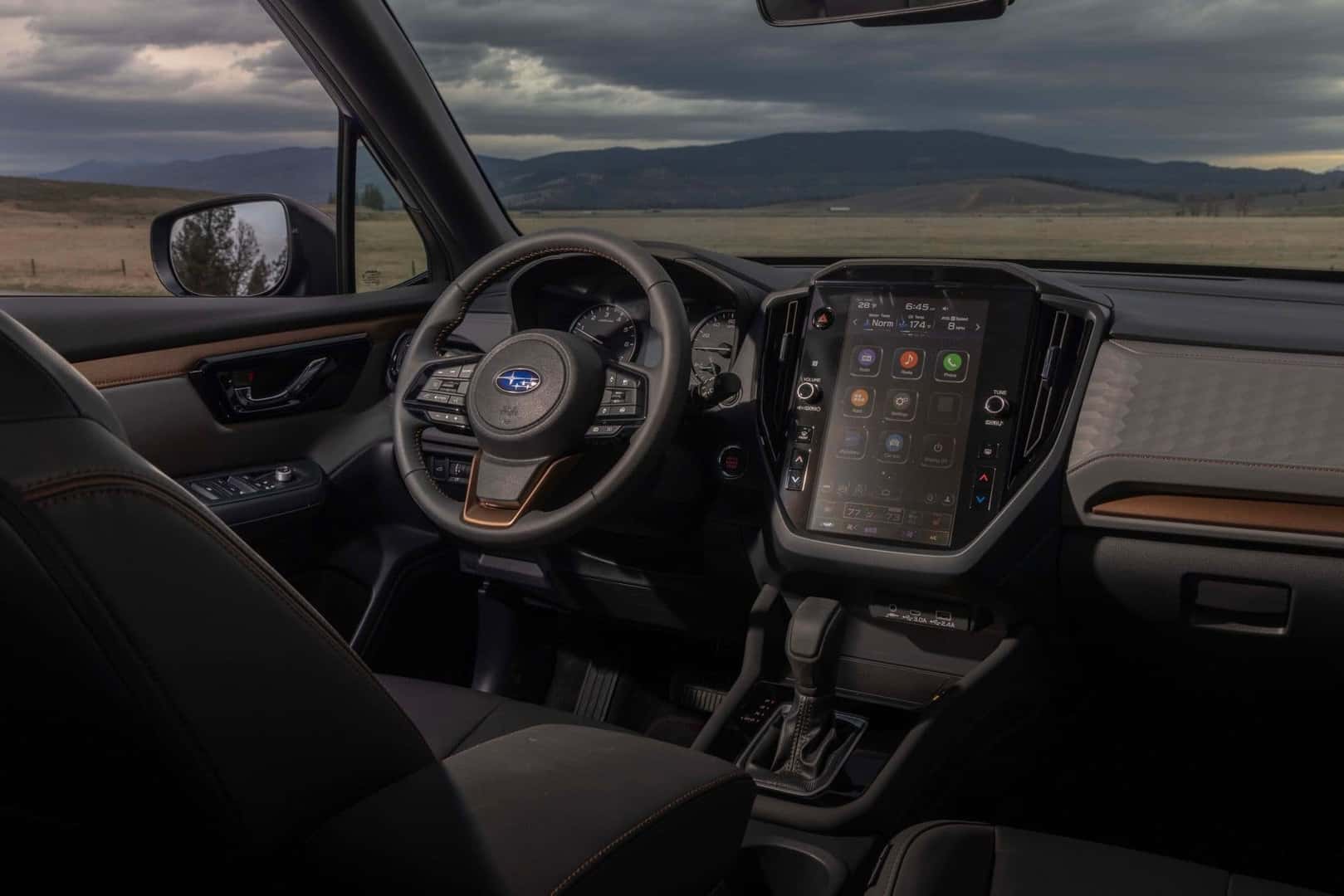 The Safe And Secure Front Interior Of The Subaru Forester