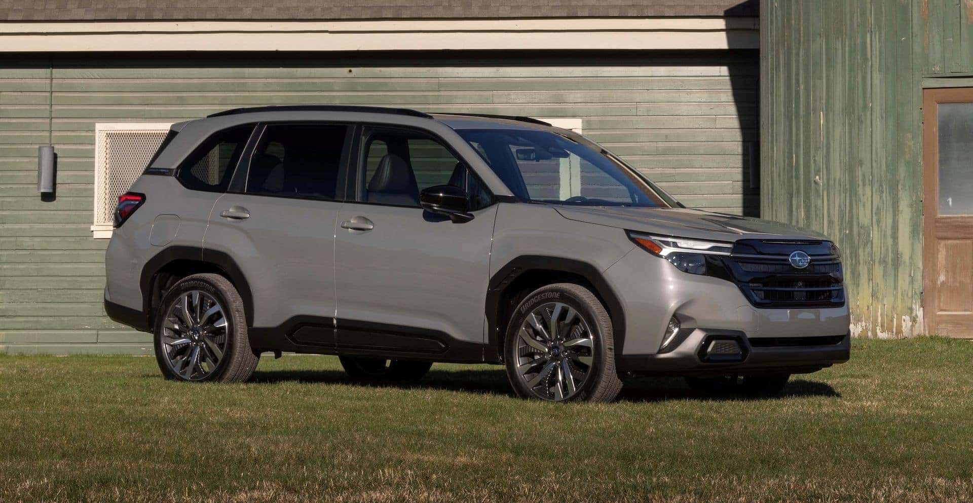 A Comfortable And Safe 2025 Subaru Forester Outside An Older Adult's Home