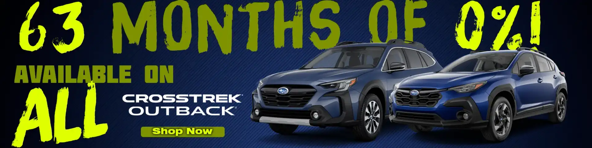 Twin Falls Subaru is exclusively offering up to 63 months of 0% APR for all new, in stock Subaru Outback and Crosstrek models. Browse available options, now!