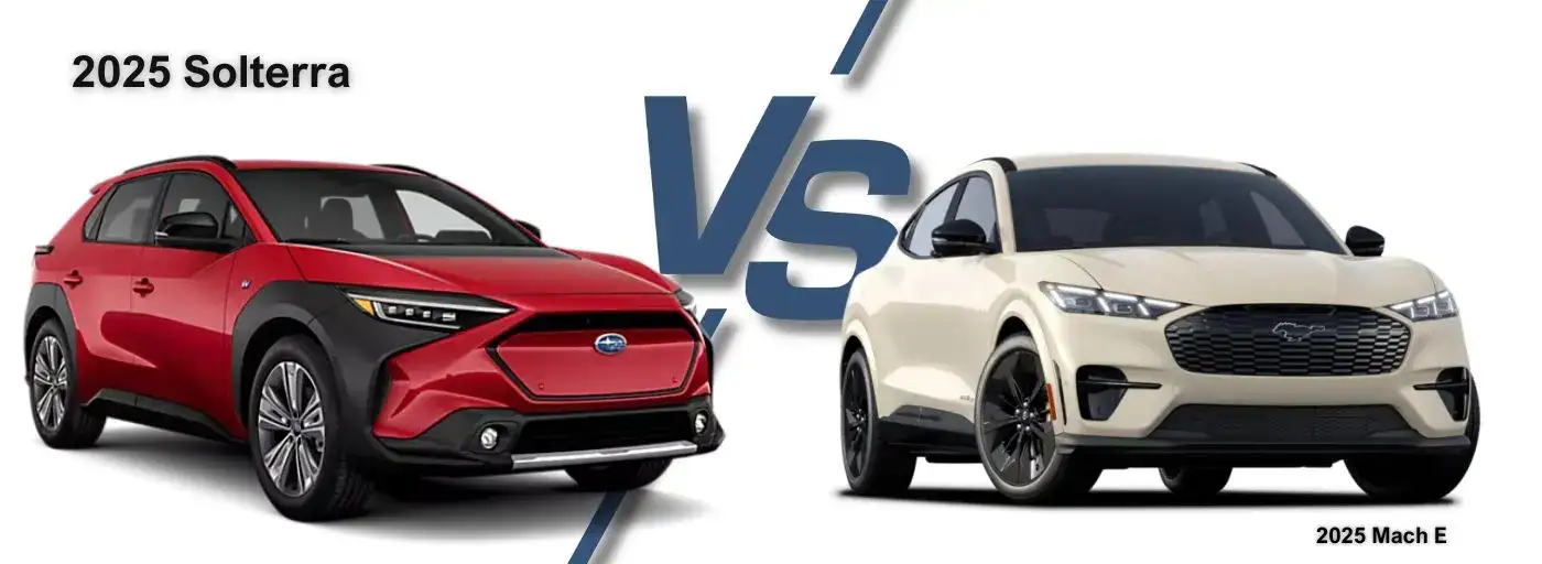 2025 Subaru Solterra v the Ford Mustang Mach-e