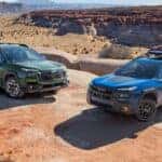 Two 2026 Subaru Outback Parked In Hot And Rocky Terrain, Now Redesigned With More Driver Assistance Technology And More