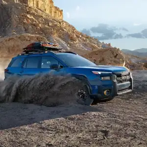 Off Road in the 2026 Subaru Outback Kicking up Dirt