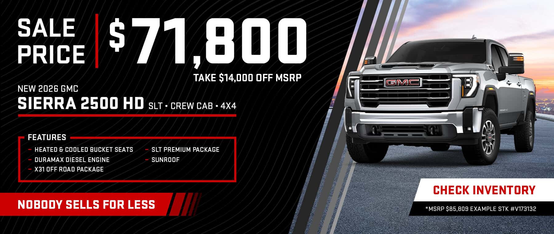 2026 GMC SIERRA 2500 CREW CAB SLT 4X4 Promo