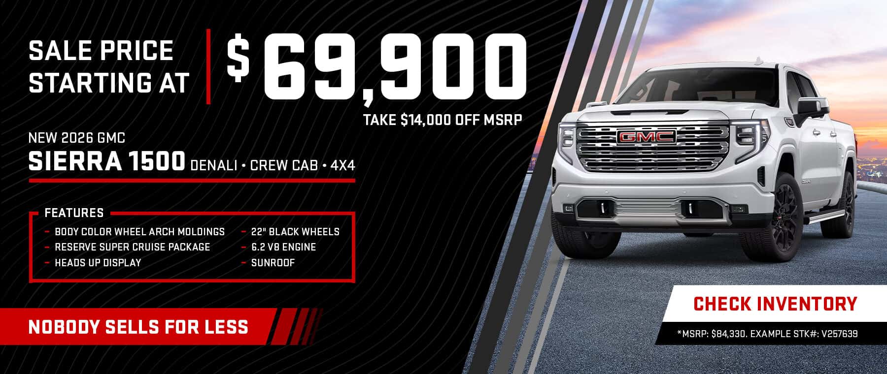 NEW 2026 GMC SIERRA 1500 CREW CAB 4X4 DENALI Promo