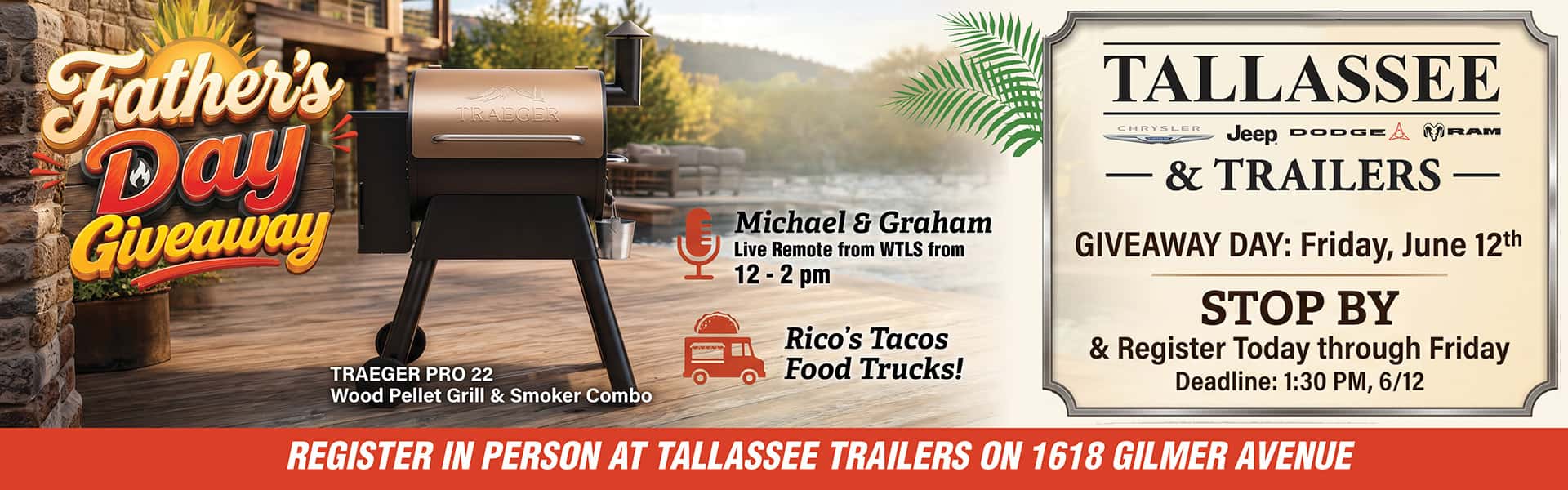 traeger giveaway banner