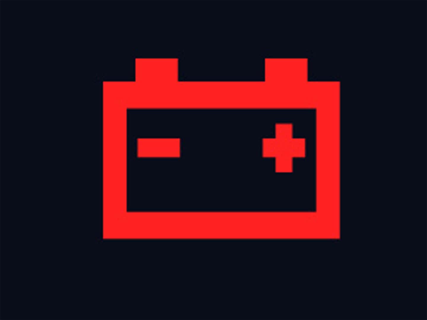 Battery dashboard warning light