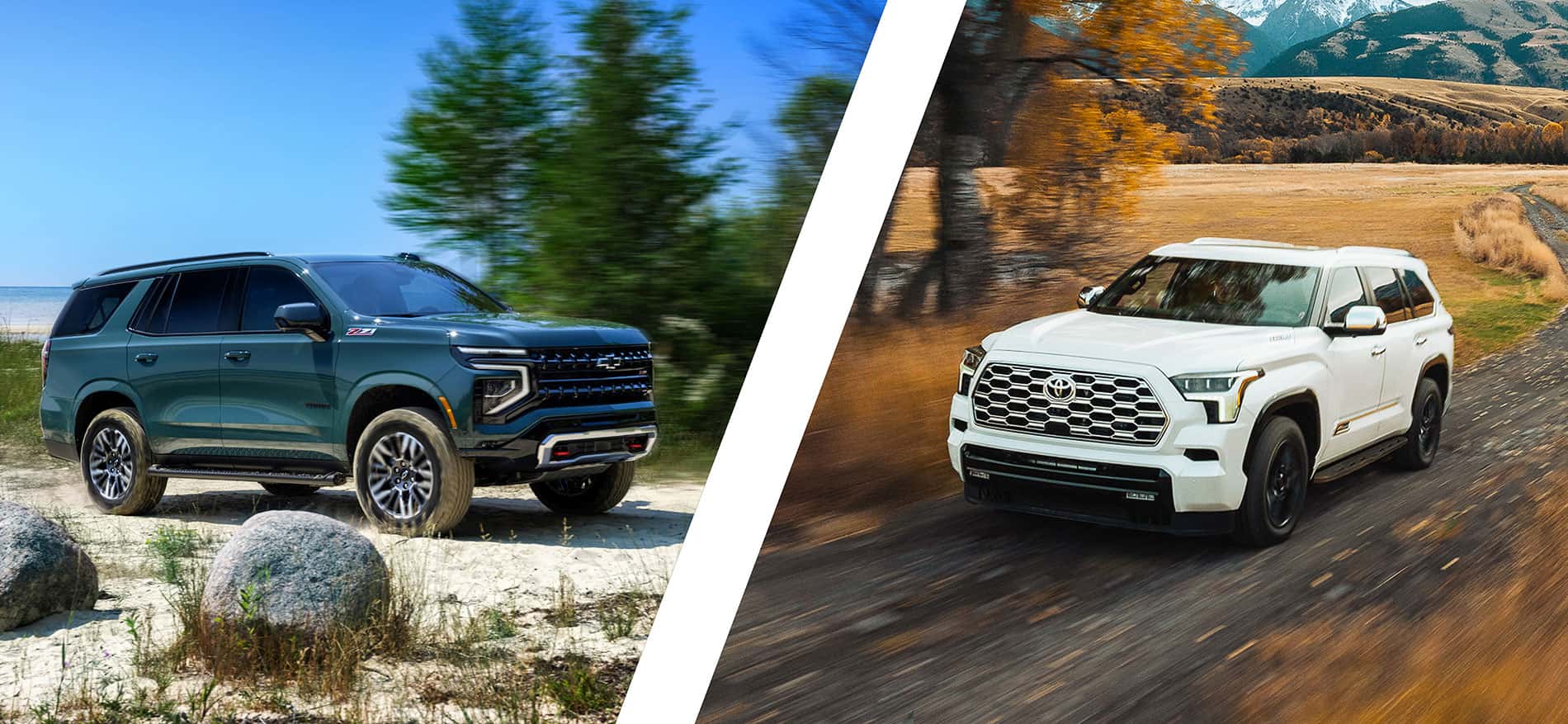 2026 Chevy Tahoe vs. 2026 Toyota Sequoia full-size SUV comparison