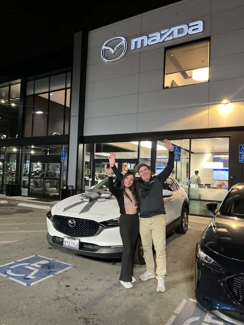 customer with white car